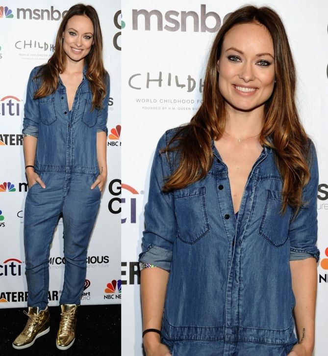 olivia wilde denim jumpsuit gold sneaker wedges-horz