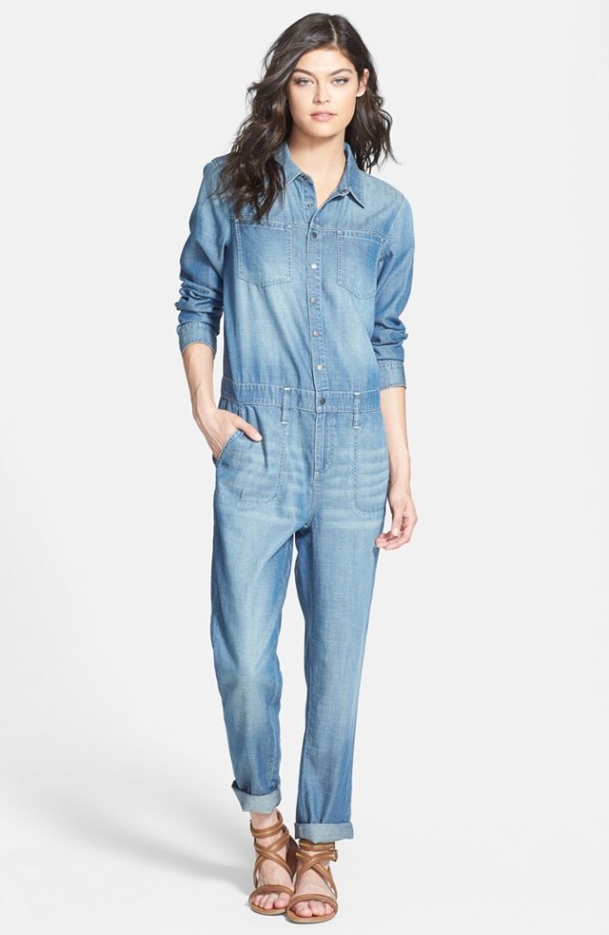 treasure and bond boiler jumpsuit denim