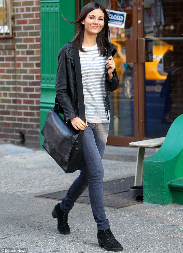 victoria justice lace up boots shoot new york