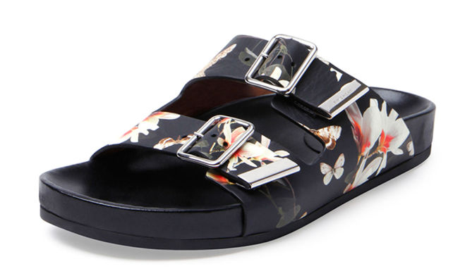 Givenchy-Swiss-Floral-Print-Double-Buckle-Sandal