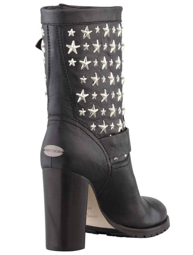 Jimmy Choo Dart Star Studded Boots Biker 4