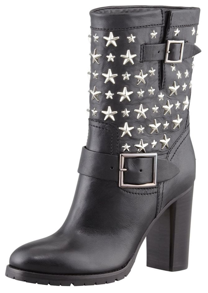 Jimmy Choo Dart Star Studded Boots Biker