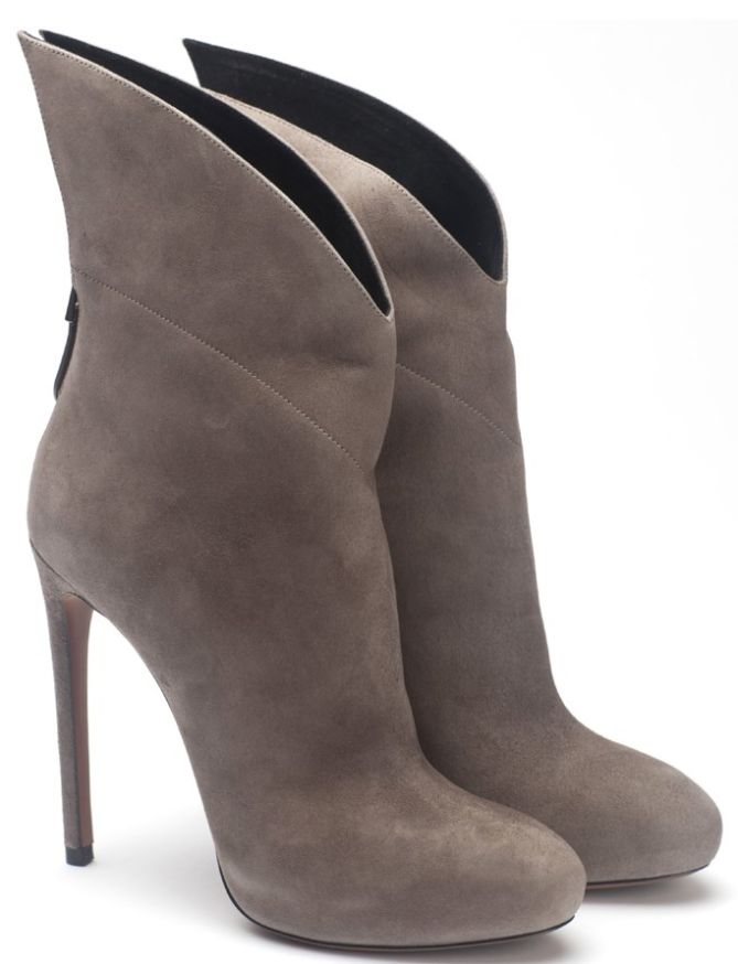azzedine alaia wing boots taupe