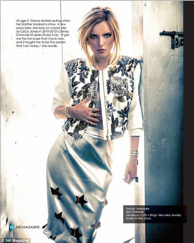 bella thorne cover 360 magazine star skirt floral jacket