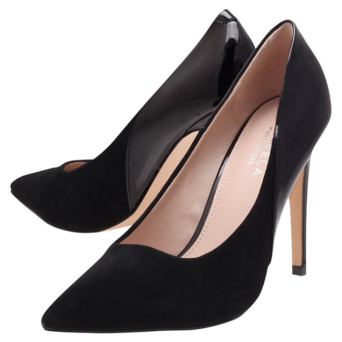 carvela ash suede mixed pointed toe pumps 3