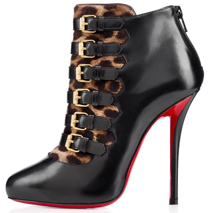 christian louboutin attroupa boots in leopard black pony 2
