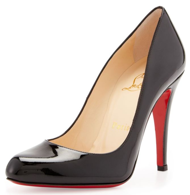 christian louboutin decollette pumps black patent