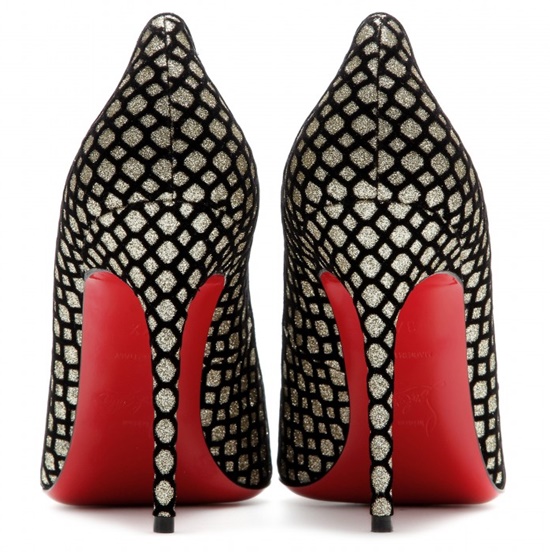 christian louboutin geo glitter floque