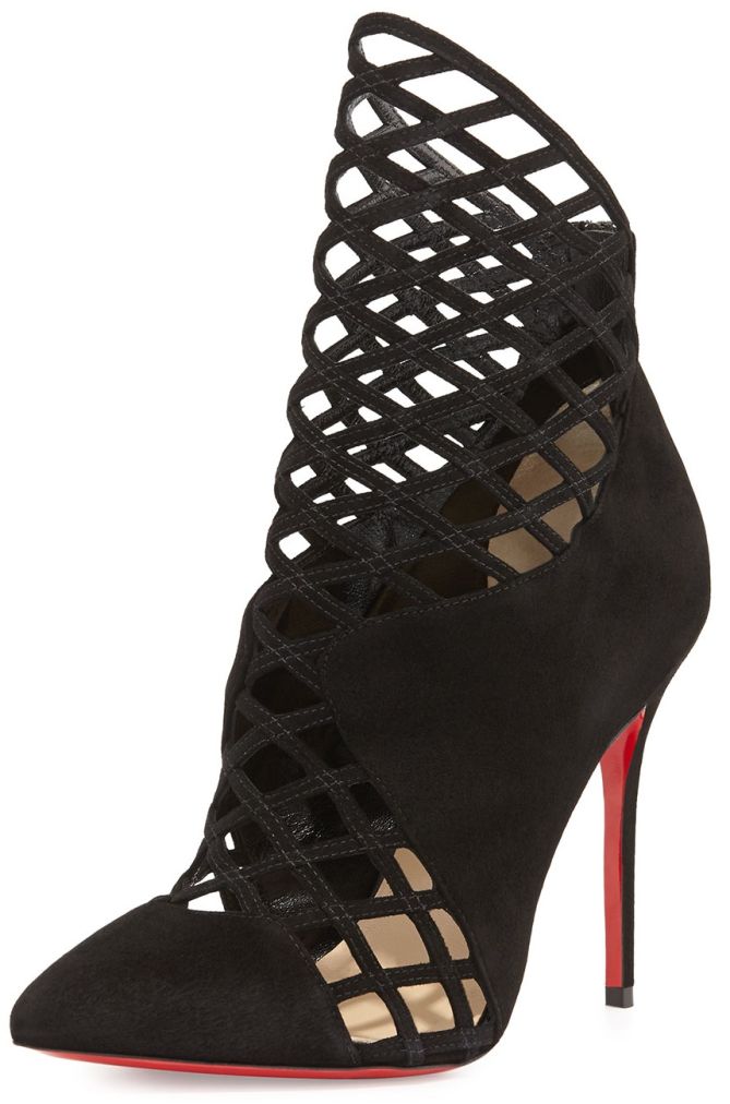 christian louboutin mrs boulglione pumps cage bootie