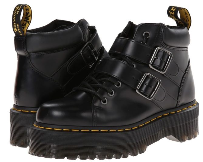dr martens bryony buckle lace up boots