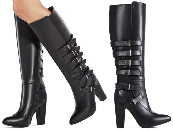 justfab jf harley strappy buckled boots-horz