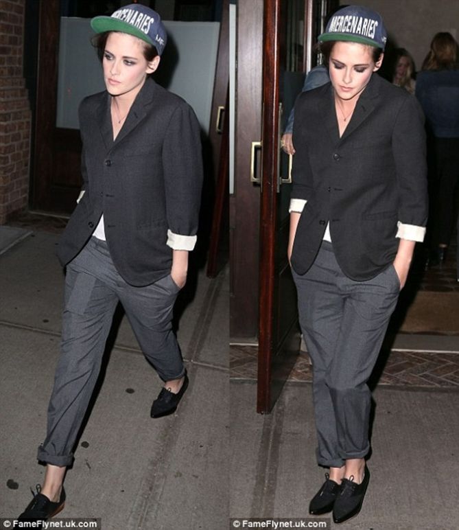 kristen stewart tomboy style oxfords blazer pants camp xray new york dakota 3-horz