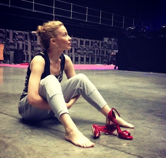 kylie minogue ankle strap sandals instagram red