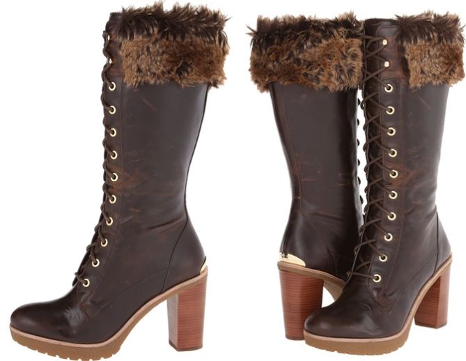 michael kors kim boots with fur 2-horz