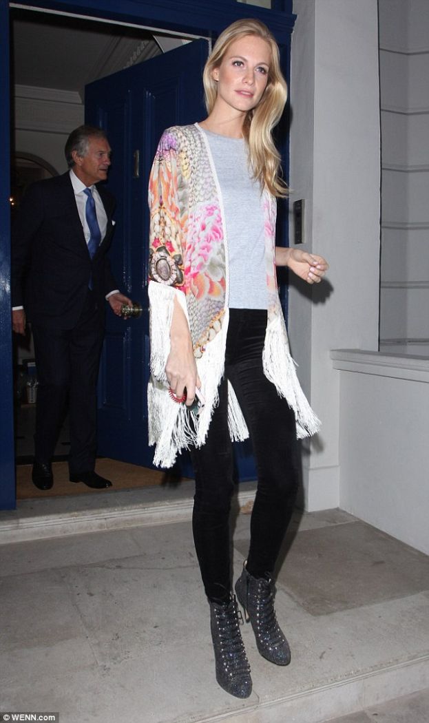 poppy delevingne glitter lace up boots fringe kimono