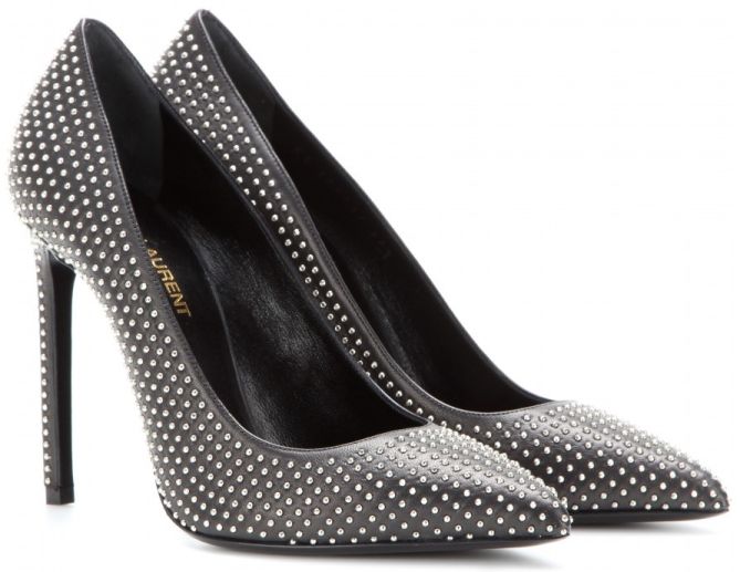 saint laurent paris pumps studded black