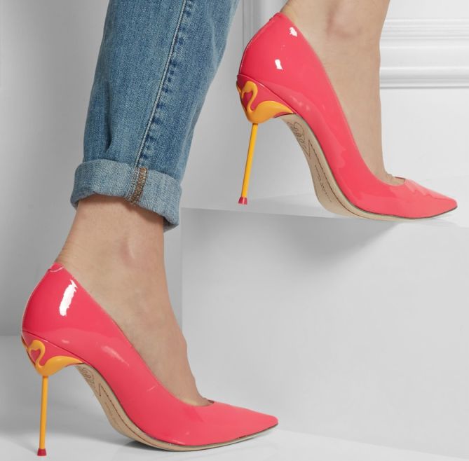 sophia webster flamingo neon pink pumps 3