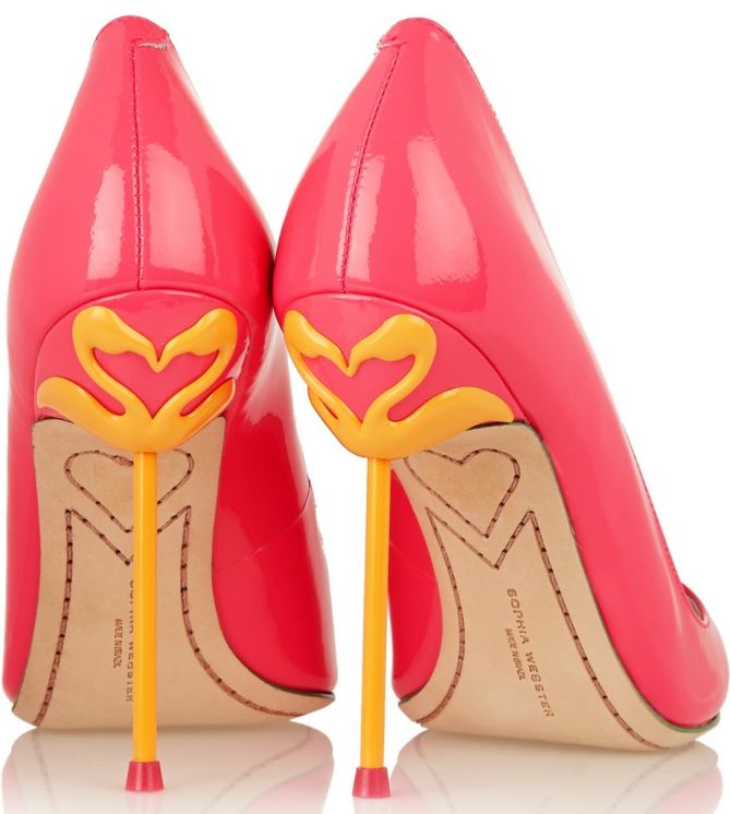 sophia webster flamingo neon pink pumps