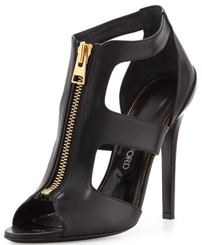 tom ford zip front cutout booties