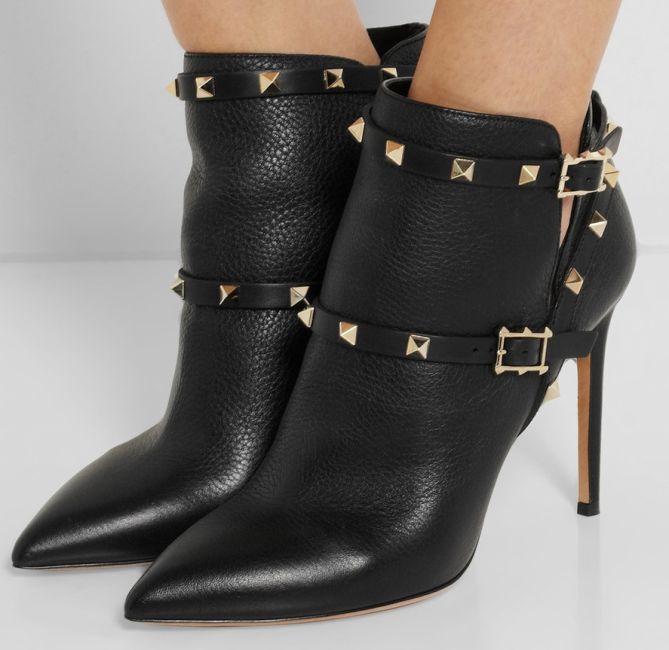 valentino rockstud harness boots