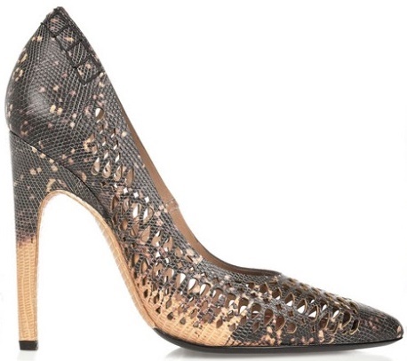 PROENZA SCHOULER - perforated lizard-effect leather pumps 55