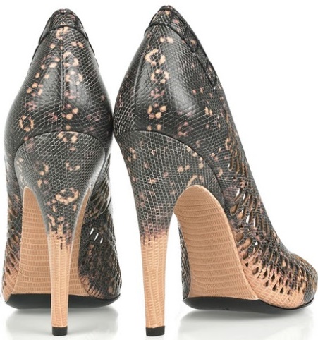 PROENZA SCHOULER - perforated lizard-effect leather pumps