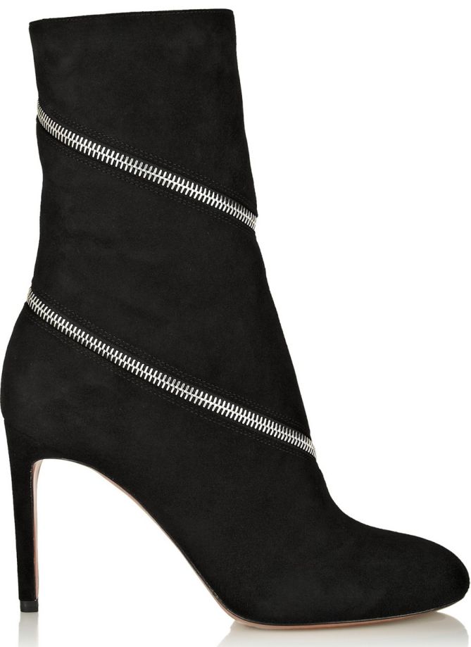 alaia ares zipper trim boots