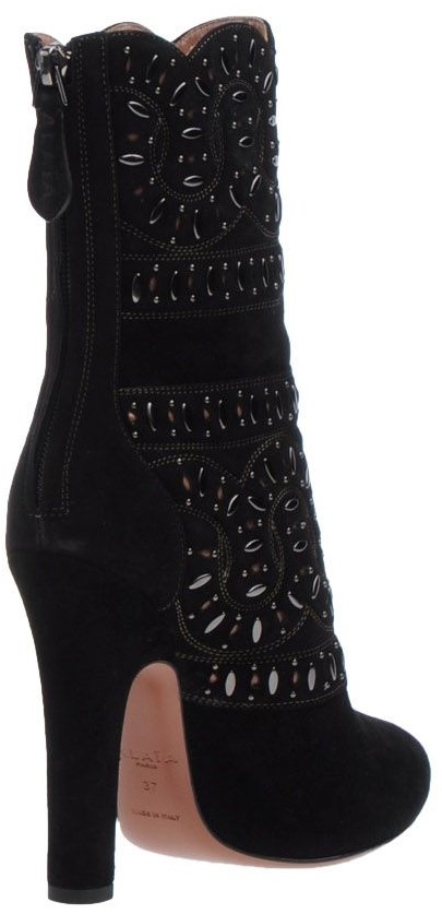 alaia embellished studded boots