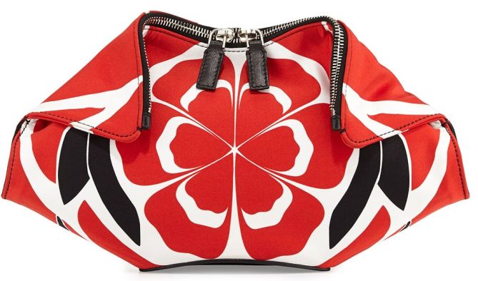 alexander mcqueen small de manta floral clutch