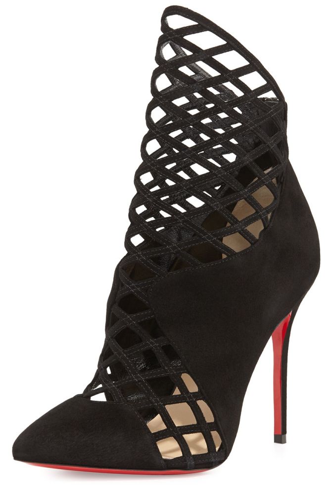 christian louboutin mrs. bouglione cage booties