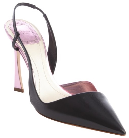 dior slingback flare heel pumps