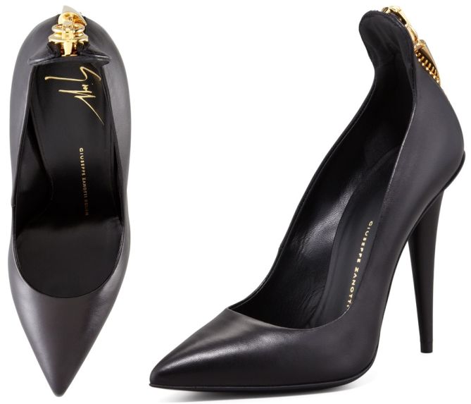 giuseppe zanotti horn zip back pumps-horz