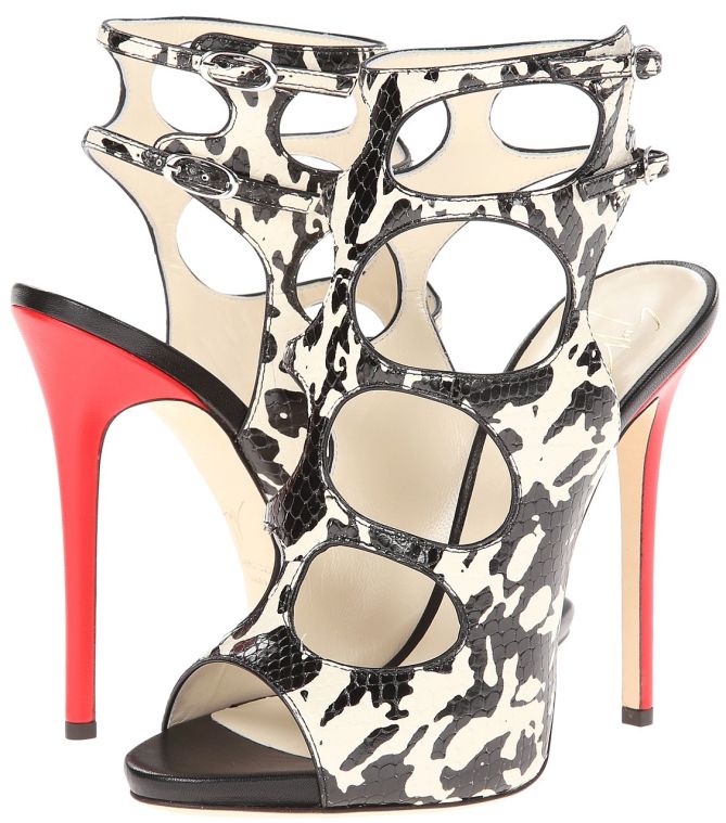 giuseppe zanotti snake print sandals