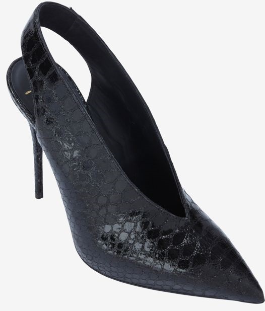 giuseppe zanotti snake print slinback pumps