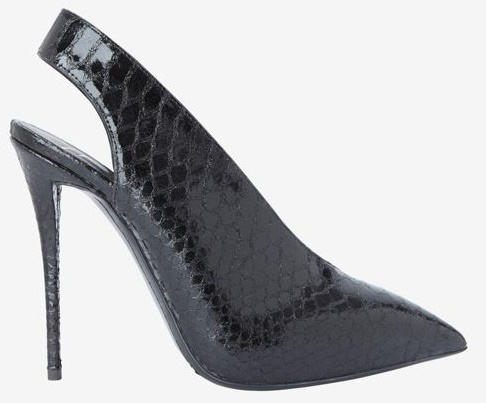 giuseppe zanotti snake print slingback pumps