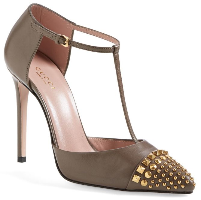 gucci t strap coline studded pumps