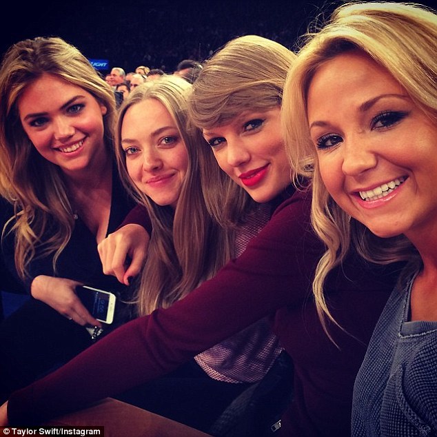 kate upton knicks game taylor swift amanda seyfried