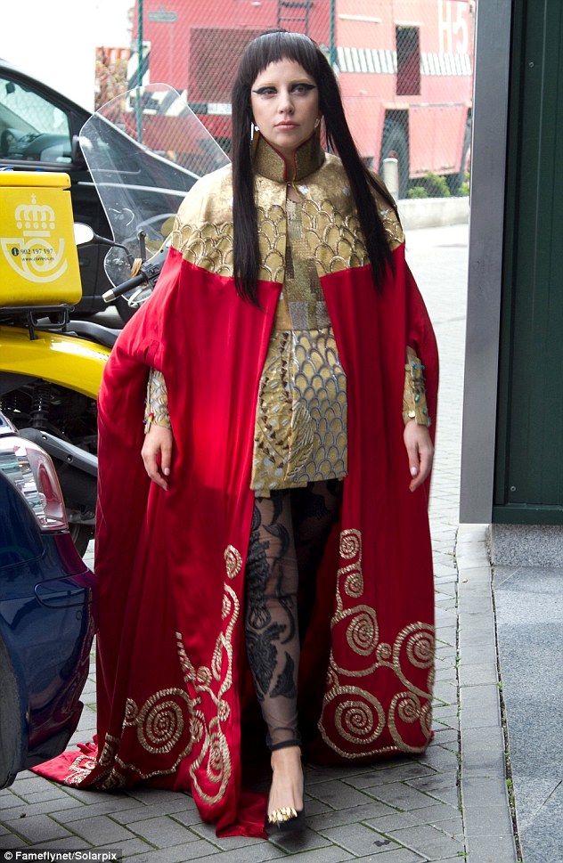 lady gaga samurai costume gold heel pumps