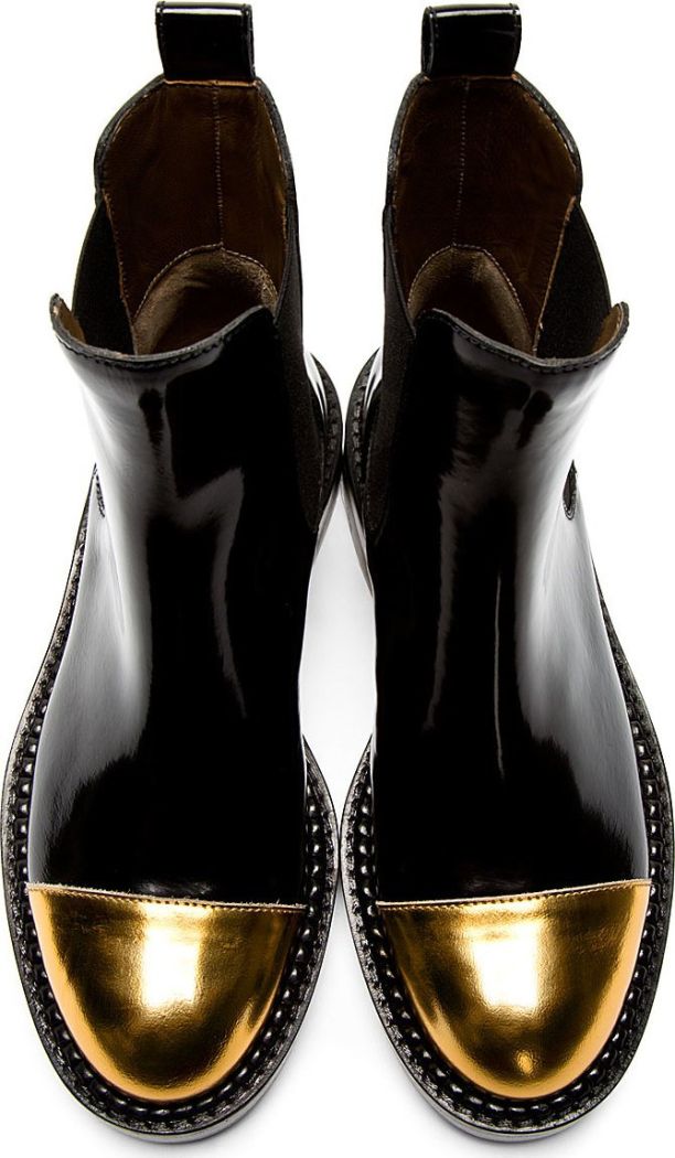 marni chelsea boots gold toe 24
