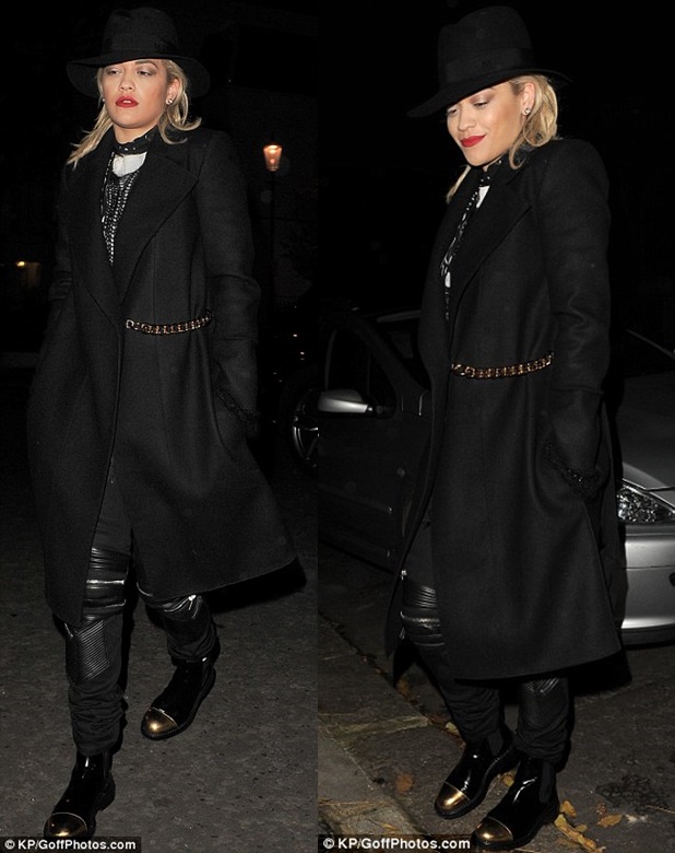 rita ora cap toe boots london november 27-horz