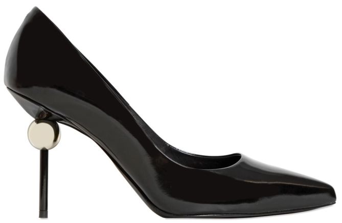 roger vivier sphere brushed leather pumps