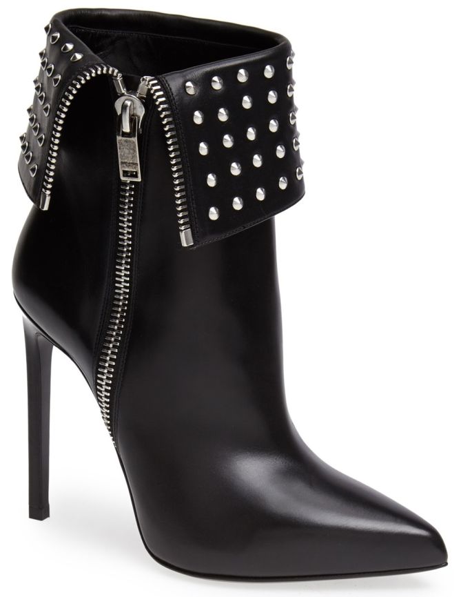 saint laurent studded boots