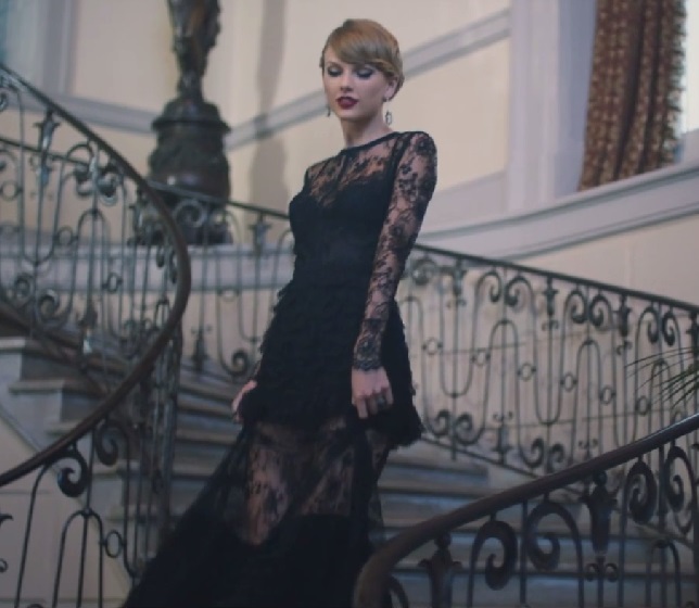 taylor swift blank space video dress lace black