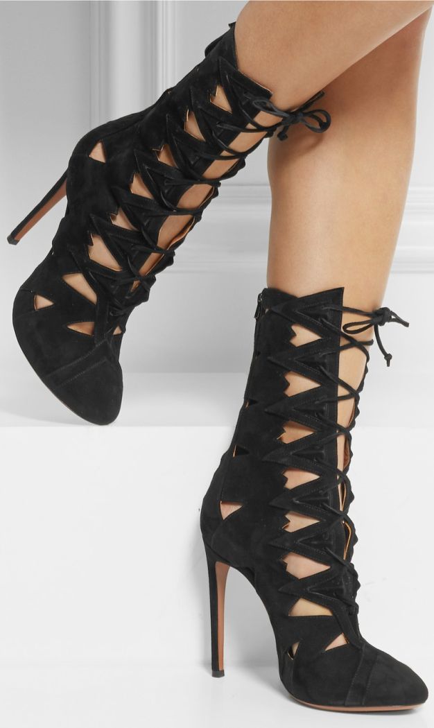 alaia cutout suede lace-up boots 3