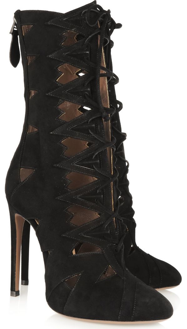 alaia cutout suede lace-up boots 4