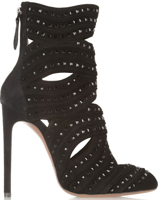 alaia studded cutout boots