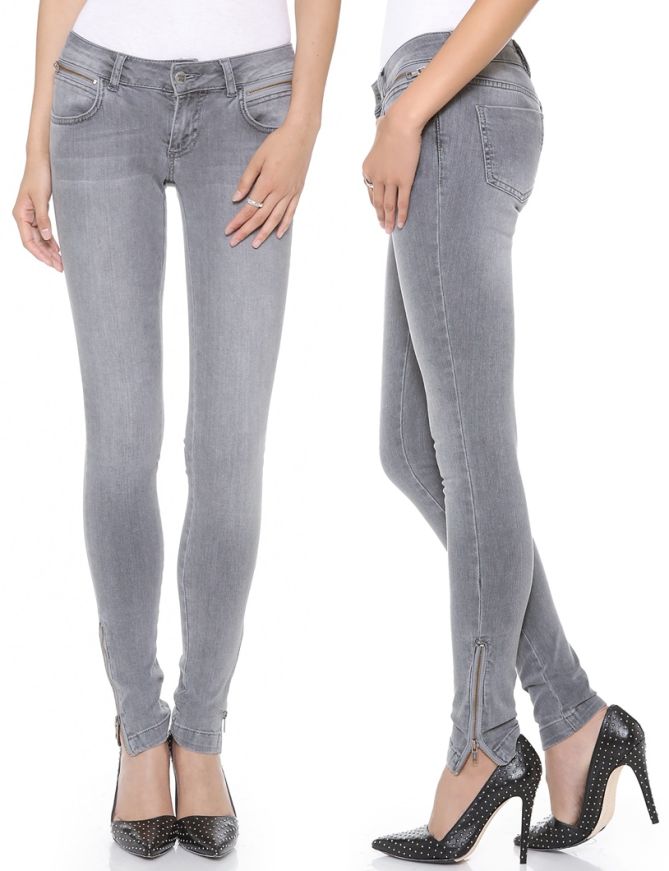 anine bing skinny jeans light gray wash-horz