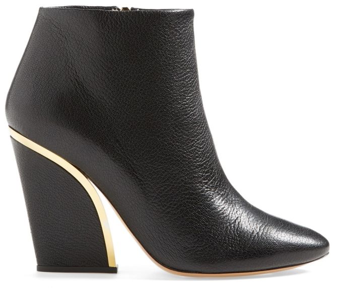 chloe beckie curved heel booties 2