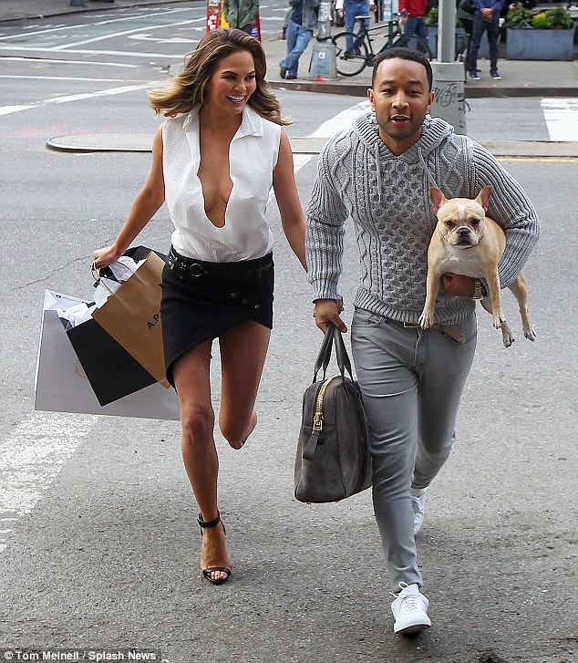 chrissy teigen shoot breasts skirt new york december 2014 3