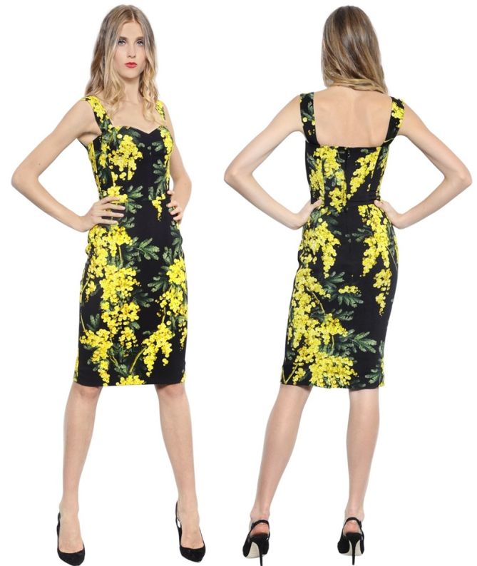 dolce gabbana mimosa print dress-horz